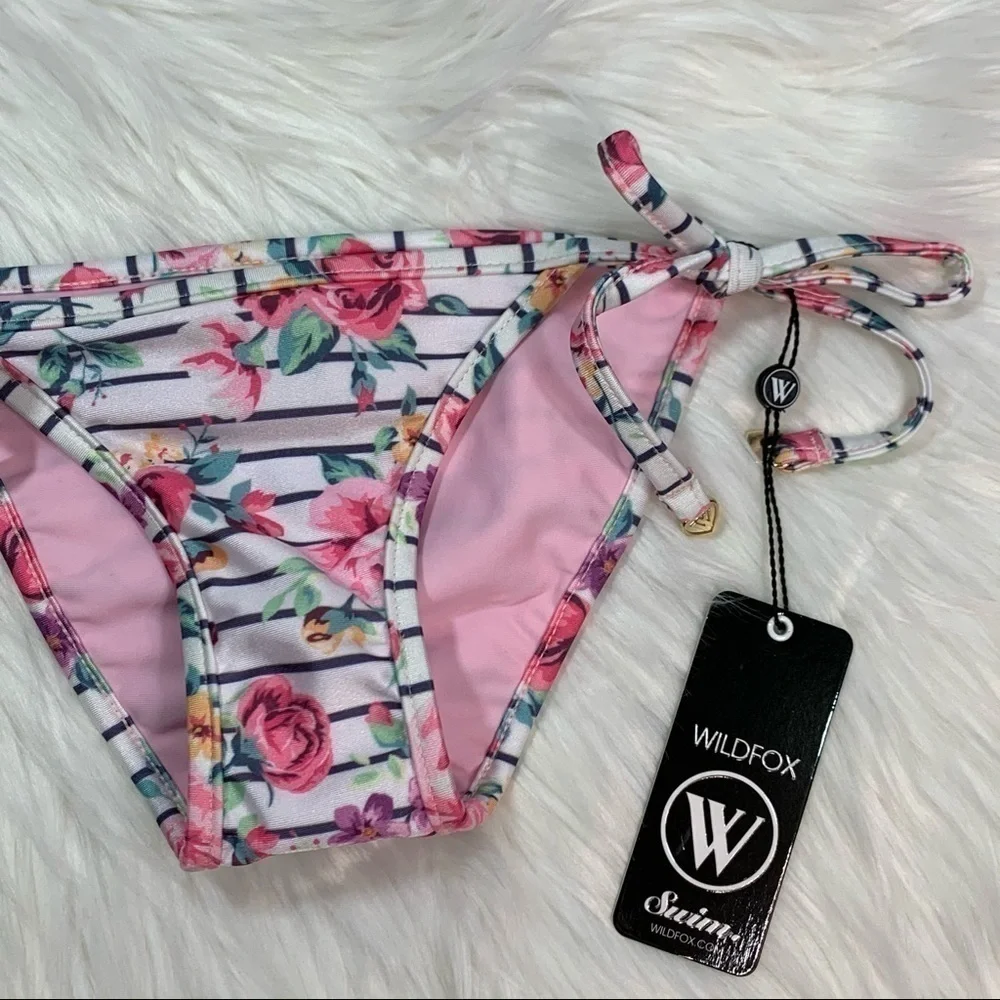 NWT Wildfox 90s Floral String Bikini XS